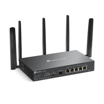 "Omada 4G+ Cat6 AX3000 Gigabit VPN Router PORT: 1× Gigabit SFP WAN/LAN Port, 1× Gigabit RJ45 WAN Port, 4× Gigabit WAN/LAN RJ45 Ports, 1 Nano SIM slot (4G+ Cat6) SPEED: 574Mbps at 2.4 GHz + 2402 Mbps at 5 GHz (HE160) Wi-Fi Speed, 300 Mbps Download LTE - Img 2