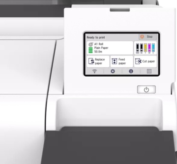 Plotter Canon imagePROGRAF TM-255 + HDD 500GB, 24"(610mm), format A1, 5 culori, rezolutie max 2400x1200dpi, memorie 2GB, limbaje de imprimare: HP-GL/2, HP RTL, PDF (Ver. 1.7), JPEG (Ver. JFIF 1.02), CALS G4 (submission via FTP only), display LCD 4.3", - Img 2