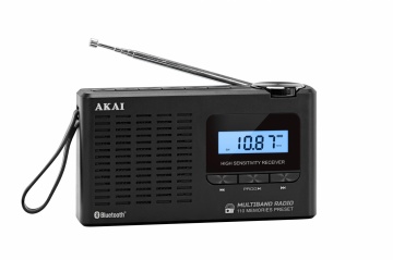 Radio cu ceas Akai APR-600 cu baterii 3x AAA, bluetooth 5.0, 0.8W, negru - Img 3