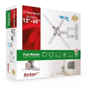 Suport TV de perete, Barkan 3400W.W, Fix, 29"- 65", VESA 400 x 400 mm, suporta pana la 40kg, alb - Img 2