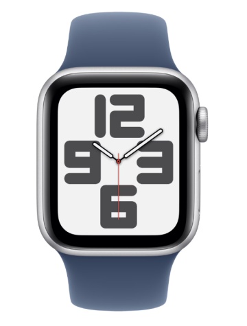 Apple Watch SE GPS + Cellular 44mm Silver Aluminium Case with Denim Sport Band - M/L - Img 1