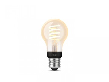 Bec LED inteligent vintage (decorativ) Philips Hue Filament Bulb A60 ,Bluetooth, E27, 7W (40W), 550 lm, lumina alba (2200-4500K) - Img 1