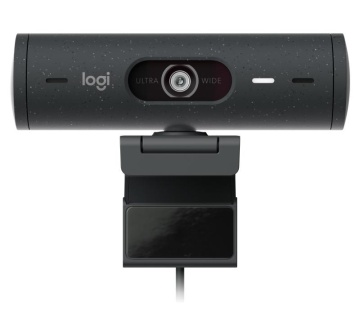 Camera web Logitech Rally BRIO 500 Graphite, rezolutie senzor 4MP, rezolutie foto 1920 x 1080 pixeli, interfata USB-C, microfon, Mod automat HDR, unghi de vizibilitate 90 grade, graphite - Img 2