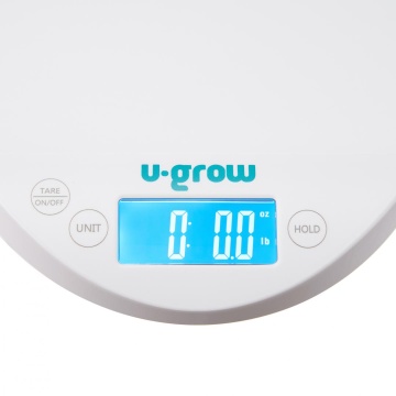 Cantar corporal 2 in 1 pentru bebelusi si copii U-Grow, functie bluetooth, capacitate 30 kg, display LCD, alb - Img 4