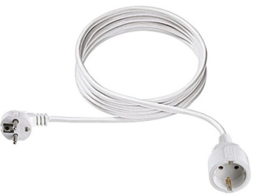 Cordon prelungitor schuko+Priza H05VV-F 3G1.5, 5 m, alb, cu protectie pt copii - Img 2