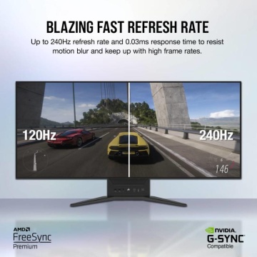 Monitor CORSAIR XENEON FLEX 45WQHD240 45-Inch OLED (3440 x1440), 240Hz Refresh Rate, Bendable, GtG 0.03ms - Img 8