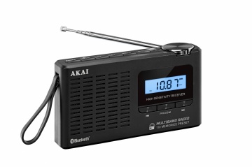 Radio cu ceas Akai APR-600 cu baterii 3x AAA, bluetooth 5.0, 0.8W, negru - Img 4