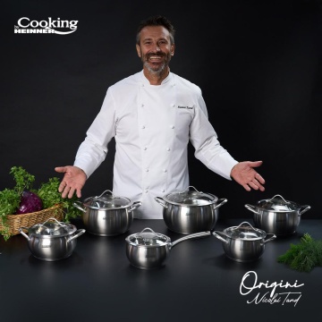 SEMIOALA INOX+CAPAC 20x11 CM, 3.3L, NICOLAI TAND, ORIGINI, COOKING BY HEINNER - Img 6