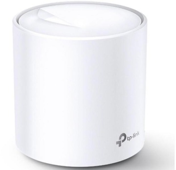 TP-Link AX3000 whole home mesh Wi-Fi 6 System, Deco X60(1-pack); Standarde Wireless: IEEE 802.11 ax/ac/n/a 5 GHz, IEEE 802.11 ax/n/g/b 2.4 GHz, 2 LAN/WAN Gigabit Ethernet Ports, Qualcomm 1 GHz Quad-core CPU, 4 internal antennas per Deco unit, 2402 Mbps - Img 1
