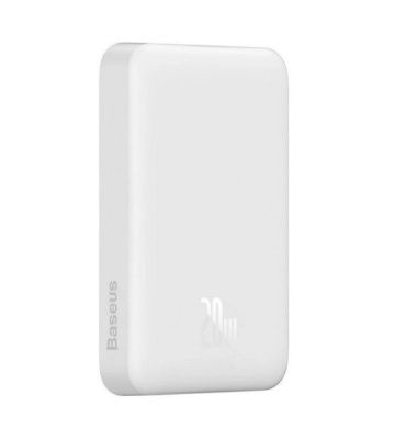 Baterie extena Baseus Magnetic Mini Wireless, 10000mAh, 20W, 2 x USB Type-C output/input, 15W wireless charging, include cablu USB Type-C la USB Type-C 30cm, alb - Img 4