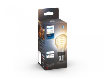 Bec LED inteligent vintage (decorativ) Philips Hue Filament Bulb A60 ,Bluetooth, E27, 7W (40W), 550 lm, lumina alba (2200-4500K) - Img 2