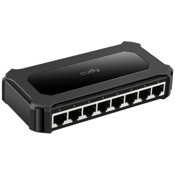 CUDY 8-Port Gigabit Desktop Switch, 8 10/100/1000M RJ45 Ports, IGMP Snooping, Loop Detection/Prevention, 802.1p/DSCP QoS, Desktop Plastic Case, Power Saving, Plug & Play, Wall-Mount - Img 4