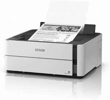 Imprimanta inkjet mono CISS Epson M1170, dimensiune A4, viteza max 39ppm, Duplex, rezolutie printer 1200x2400dpi, alimentare hartie 250 coli, interfata: USB, Ethernet, WiFi, Wi-Fi Direct, consumabile: C13T01L14A, C13T03P14A, C13T04D100, cerneala 11k - Img 1