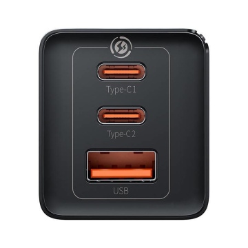 Incarcator retea Baseus GaN5 PRO, Quick Charge 65W, 2 porturi USB PD, 1 port USB Quick Charge, include cablu USB -C la USB-C de 100W, lungime 1m, negru - Img 7
