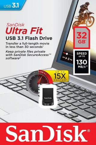 Memorie USB Flash Drive SanDisk Ultra Fit, 32GB, USB 3.1 - Img 2