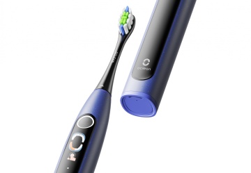 Periuta de dinti smart sonica Oclean X Lite, Functii: Motor Maglev 72,000 miscari/min, 5 moduri, 65 dB, Capacitate baterie: 1100 mAh, durata utilizare: pana la 40 zile, IPX7 waterproof, perie Professional Clean, culoare: albastru - Img 2