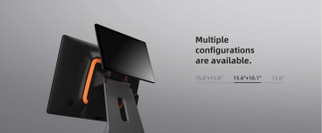 SUNMI DESKTOP POS SYSTEM L1572 T2s LITE EN (15.6" + 10.1", 4GB + 64GB, WiFi, EU Adapter) - Img 2