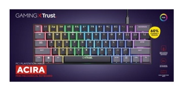 Tastatura mecanica cu fir Trust GXT 867 Acira, USB 2.0. nr taste 61, swtich linear, negru - Img 11