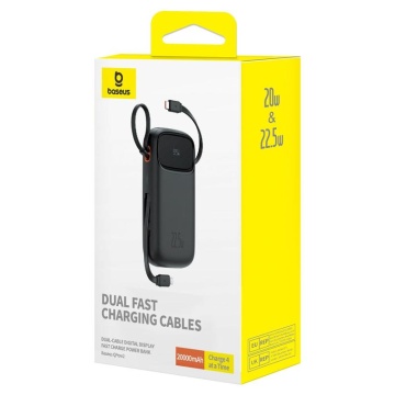 Baterie externa Baseus Qpow2, 10000mAh, 22.5W, 1 x USB; 1 x USB Type-C,1 x Lightning, total 3A, include cablu USB Type-C 0.3m, negru - Img 7