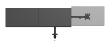 Brat triplu Neomounts DS60-600BL3; pentru display-uri cu diagonale 10"-27", sistem de prindere VESA 75x75~100x100, greutate maxima suportata 6 - per ecrankg, full motion, tilt +45°, swivel 90°, rotate 180°, distanta fata de perete 137-601mm; culoare - Img 7