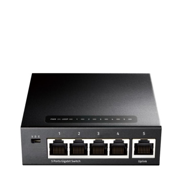 CUDY 5-Port Gigabit Ethernet Switch, 5 10/100/1000M RJ45 Ports, IGMP Snooping, Loop Detection/Prevention, 802.1p/DSCP QoS, Desktop Metal Case, Power Saving, Plug & Play, Wall-Mount - Img 1