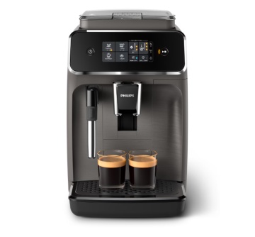 Espressor automat Philips EP2224/40, 2 Bauturi , Rasnita Ceramica, Sistem de Spumare a Laptelui, Ecran Tactil, Negru - Img 1