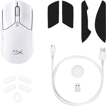 Mouse HyperX Pulsefire Haste Core 2 Wireless, rezolutie maxima 12000 DPI, conectivitate 2.4GHz Wireless / Bluetooth 5.2, polling rate pana la 1000 Hz, durata de viata baterie pana la 100 de ore in modul 2.4GHz highspeed, si pana la 200 de ore in modul - Img 5