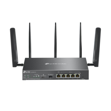 "Omada 4G+ Cat6 AX3000 Gigabit VPN Router PORT: 1× Gigabit SFP WAN/LAN Port, 1× Gigabit RJ45 WAN Port, 4× Gigabit WAN/LAN RJ45 Ports, 1 Nano SIM slot (4G+ Cat6) SPEED: 574Mbps at 2.4 GHz + 2402 Mbps at 5 GHz (HE160) Wi-Fi Speed, 300 Mbps Download LTE - Img 5