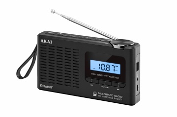 Radio cu ceas Akai APR-600 cu baterii 3x AAA, bluetooth 5.0, 0.8W, negru - Img 6