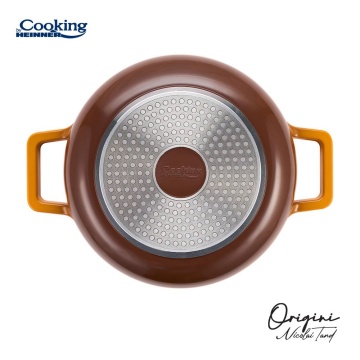 SEMIOALA ALUMINIU TURNAT + CAPAC 24x12 CM,3.9L, NICOLAI TAND, ORIGINI, COOKING BY HEINNER - Img 6