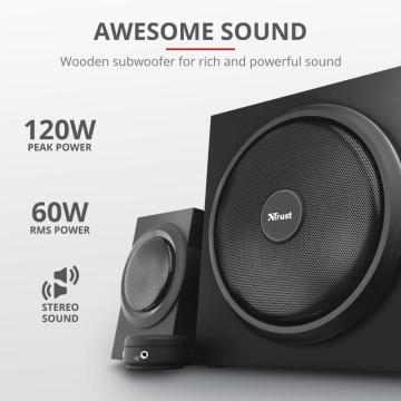 Sistem audio Trust Yuri 2.1, 60W, negru - Img 4