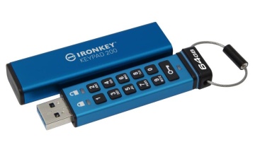 USB Flash Drive Kingston 64GB IronKey Keypad 200, USB 3.2 Gen1, FIPS140-3 Lvl 3 (Pending) AES-256 Encrypted - Img 10