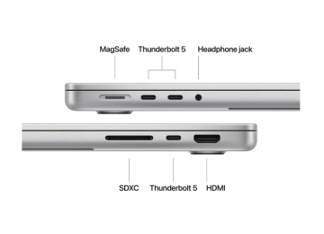 MacBook Pro 14.2"/Apple M4 Pro (CPU 12-core, GPU 16-core, Neural Engine 16-core)/24GB/512GB - Silver - INT KB - Img 3