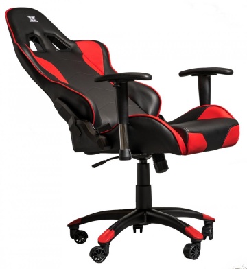 Scaun gaming X by Serioux, Torin, ajustabil, piele sintetica, piston pe gaz, manere reglabile, baza stea cu 5 picioare, greutate maxima admisa 150Kg, perne detasabile, negru si rosu - Img 3