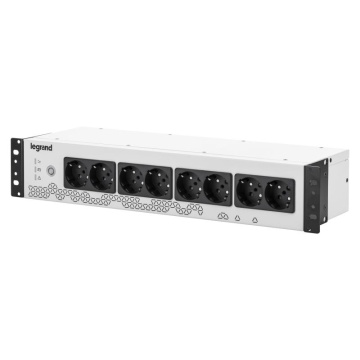 UPS Legrand Keor PDU monofazat, 800VA/480W, IN 1xIEC 10A OUT 8x Schuko, technologie off-line, conexiune USB HID, capacitate baterie 12V/9AH, 230V, dimensiuni 440x150x88mm, greutate 5kg - Img 6