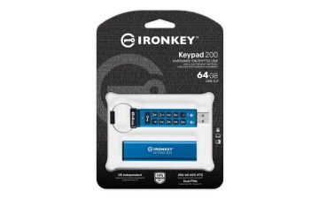 USB Flash Drive Kingston 64GB IronKey Keypad 200, USB 3.2 Gen1, FIPS140-3 Lvl 3 (Pending) AES-256 Encrypted - Img 11