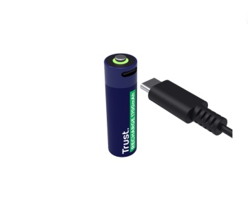 Baterii reincarcabile AA Trust, incarcate prin USB-C, putere intrare 1.2W, pachet de 4 bucati. - Img 2