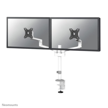 Brat dublu monitor Neomounts DS60-425WH2; pentru display-uri cu diagonale 17"-27", sistem de prindere VESA 75x75~100x100, greutate maxima suportata 8 - per ecrankg, tilt +90°, -30°, swivel +90°, -90°, rotate +360°, distanta fata de perete 128-460mm; - Img 5