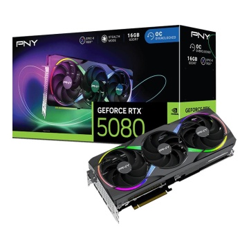 Placa Video PNY GEFORCE RTX 5080 ARGB EPIC-X RGB OC 16GB GDDR7 256bit, PCIE 5.0, 3x DP 1x HDMI - Img 8