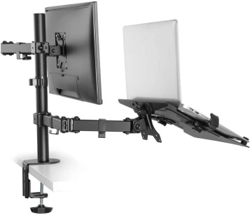Suport Monitor de Birou, Neomounts by Newstar FPMA-D550NOTEBOOK, 10" - 32", VESA 100x100, suporta pana la 8kg, negru - Img 1