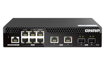 Switch QNAP M2106R CPU Marvell 98DX2528, 6 porturi 2.5Gbps, 2 porturi 10Gbps SFP+, 2 porturi 10GbE RJ45, rackabil, web-managed, garantie2 ani - Img 3