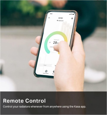 TP-LINK KE100 KIT, Termostat smart wireless pentru calorifer, 2.4 GHz Wi-Fi, 868 MHz, Android 5.0 sau mai recentă, iOS 10 sau mai recentă. - Img 3