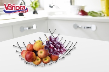COS FRUCTE METALIC 26x26x9 CM,VANORA HOME - Img 3
