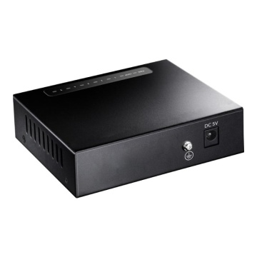 CUDY 5-Port Gigabit Ethernet Switch, 5 10/100/1000M RJ45 Ports, IGMP Snooping, Loop Detection/Prevention, 802.1p/DSCP QoS, Desktop Metal Case, Power Saving, Plug & Play, Wall-Mount - Img 4
