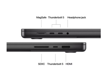 MacBook Pro 16.2"/Apple M4 Pro (CPU 14-core, GPU 20-core, Neural Engine 16-core)/48GB/512GB - Space Black - INT KB - Img 4