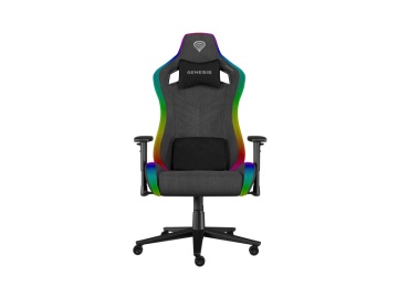 Scaun gaming Genesis TRIT 660, material textil, iluminare RGB, suporta pana la 150 kg, inaltime reglabila, spatar ajustabil, gri - Img 8