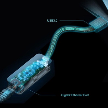 TP-LINK UE306 USB 3.0 to Gigabit Ethernet Network Adapter, (71 x 26 x 16.2mm), 1 X 10/100/1000Mbps RJ45 Ethernet Port, 1 USB 3.0. - Img 9