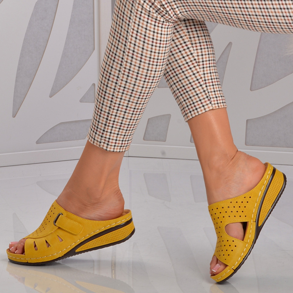 Papuci Dama Isolda Yellow - Need 4 Shoes