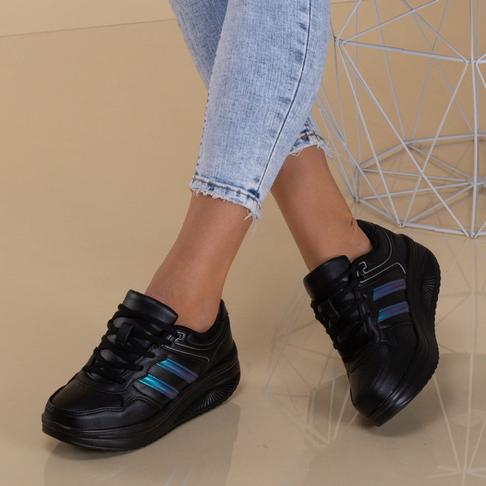 Adidasi dama Zena 6 Negru/Albastru - Need 4 Shoes