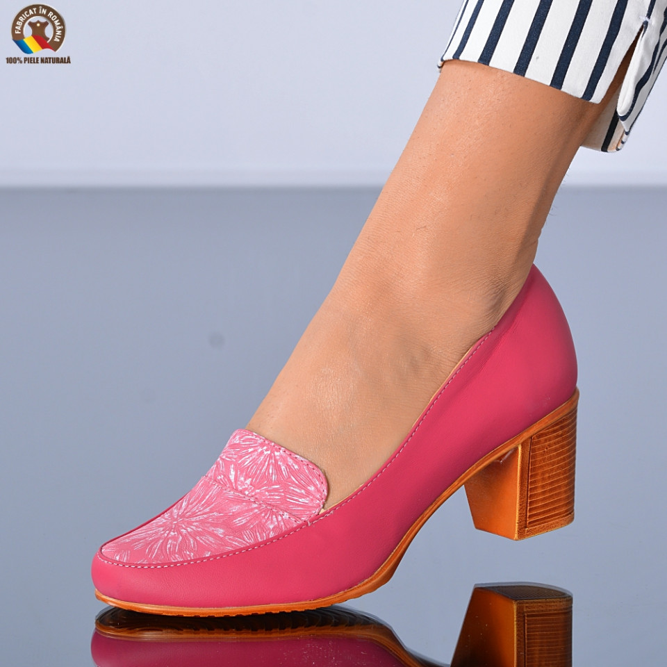 Pantofi Cu Toc Piele Naturala Amy Fuchsia-Need 4 Shoes